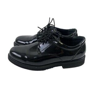 Thorogood Poromeric Academy Oxford 831-60 Faux Patent Lace Up Work Shoe Mens 11
